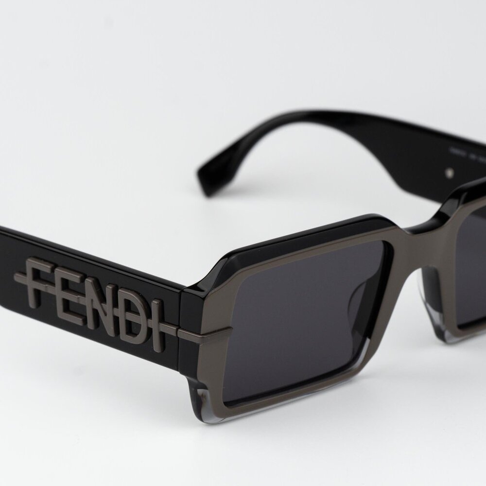 Fendi Black Rectangular Sunglasses - image 4